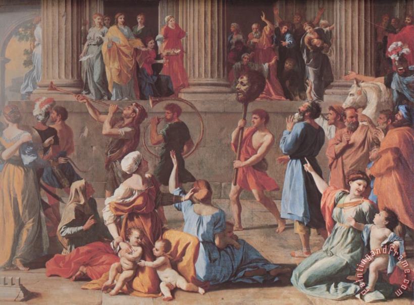 Nicolas Poussin The Triumph of David [detail] Art Painting